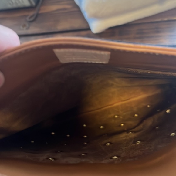 Clare V Delphine Bag with leather grommets and black leather strap. - Picture 8 of 16